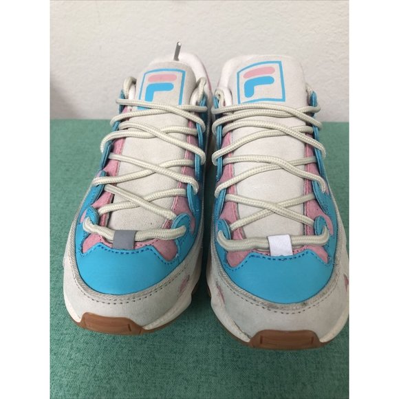 Fila Air 2 White Turquoise Pink Athletic Sneaker - Picture 4 of 4